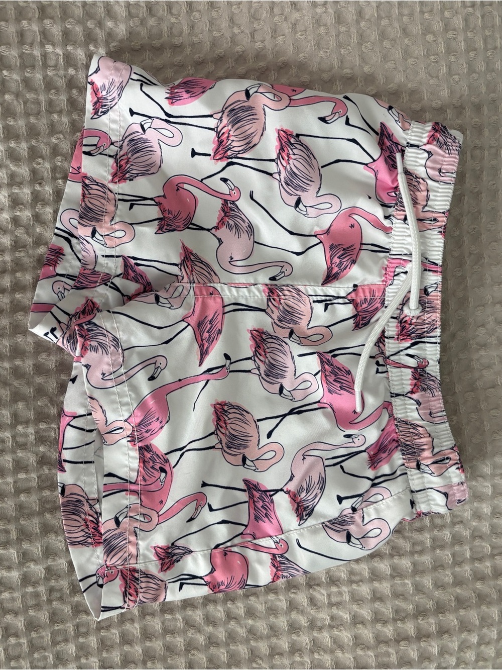 Janie and Jack Pink Flamingo Print Swim Shorts
